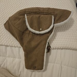 Koolaburra Brown Dog Coat with White Trim